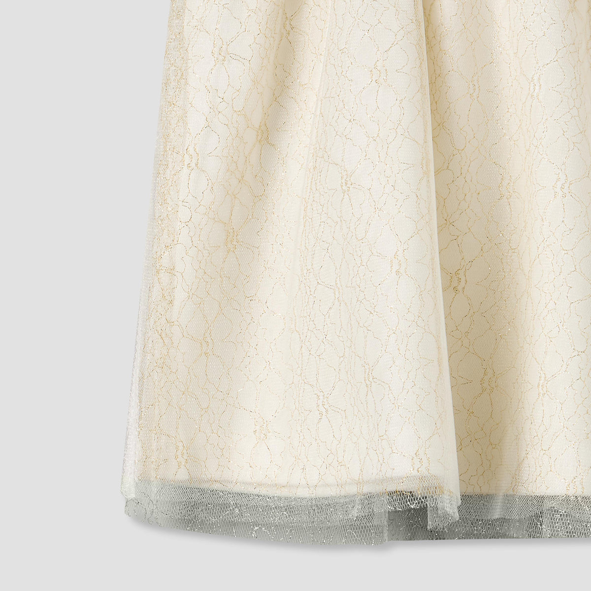 Giggles Peter Pan Collar Short Sleeves Knee Length A-line Dress with Floral Embroidary