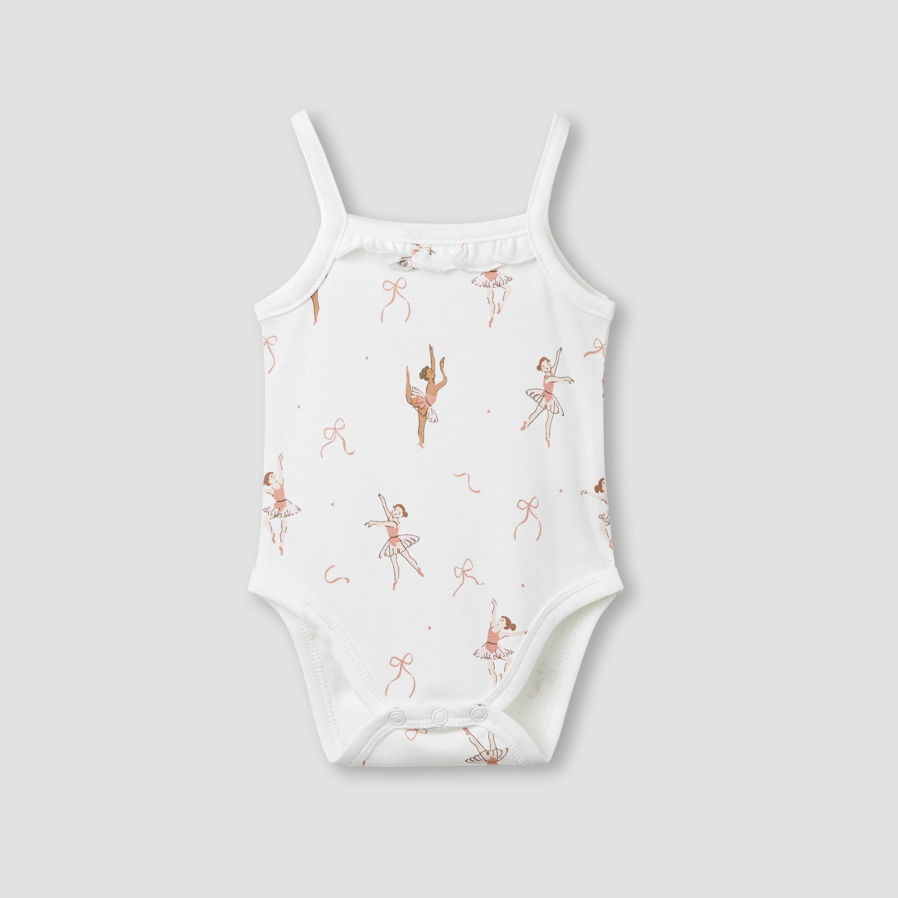 Juniors Ballerina Print Sleeveless Bodysuit - Set of 2