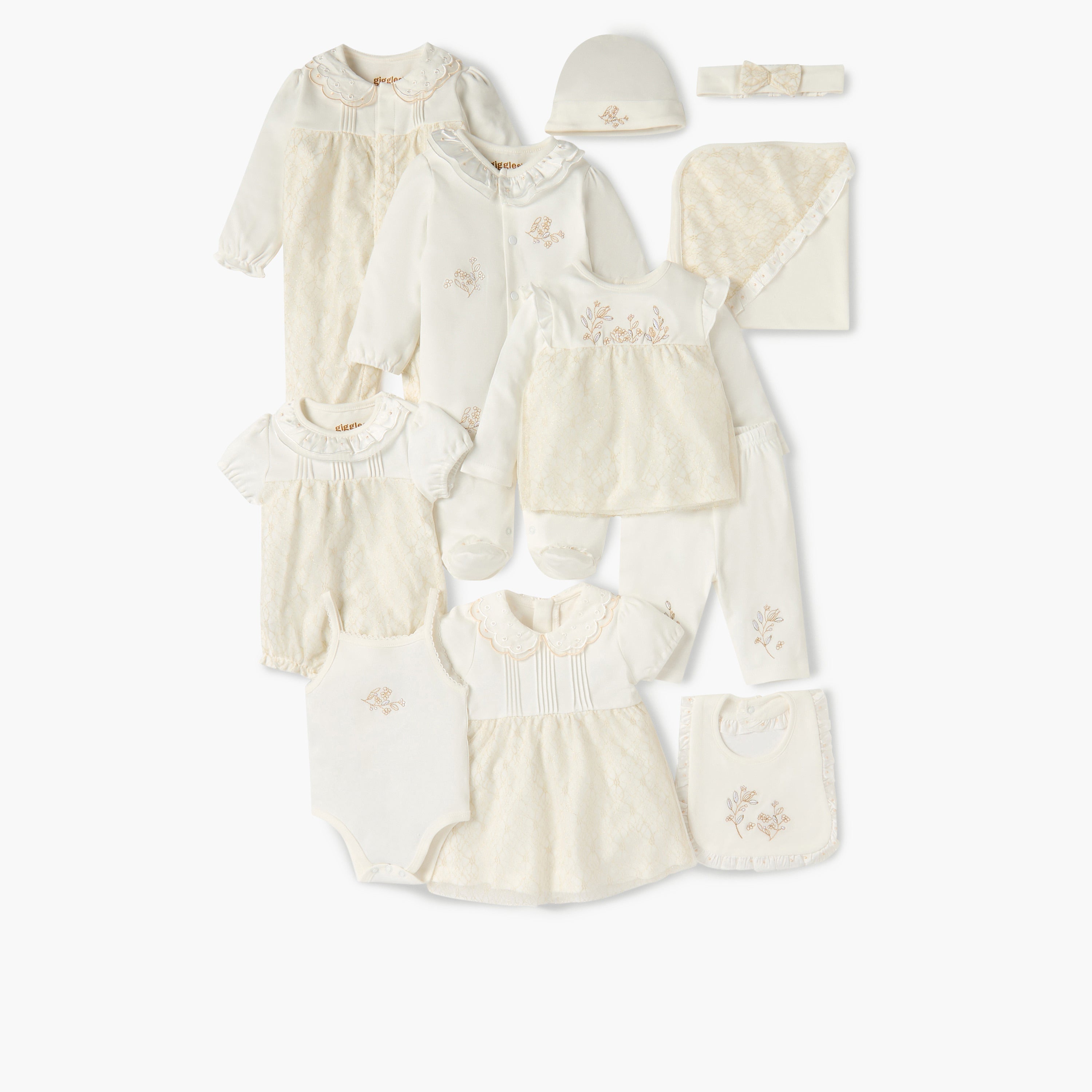 Giggles Textured Romper with Short Sleeves and Snap Button Closure