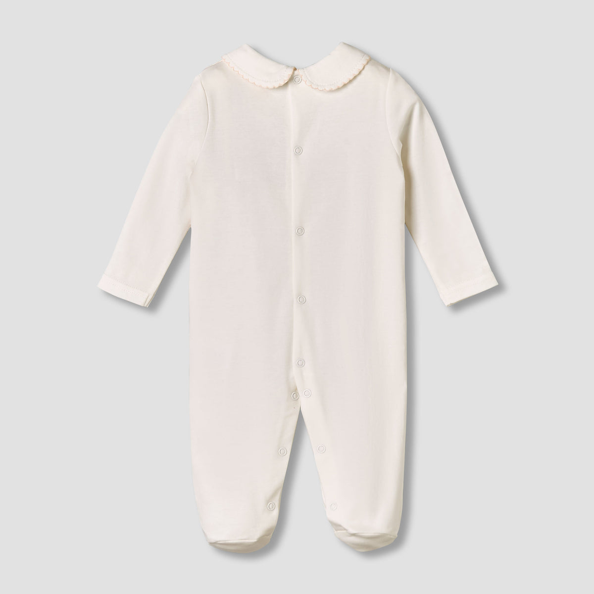Giggles Cotton Collared Long Sleeves Sleepsuit with Snap Button Closure