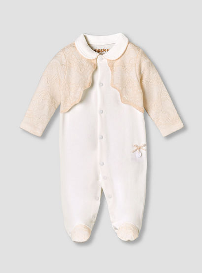 Giggles Cotton Collared Long Sleeves Sleepsuit with Snap Button Closure-baby-girls-clothing-nightwear-sleepsuits-image-2