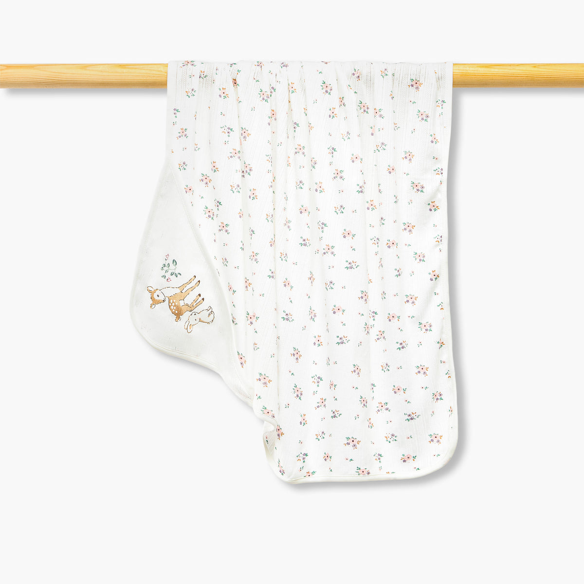Juniors Receiving Blanket with Hood - White / 0-6 mths
