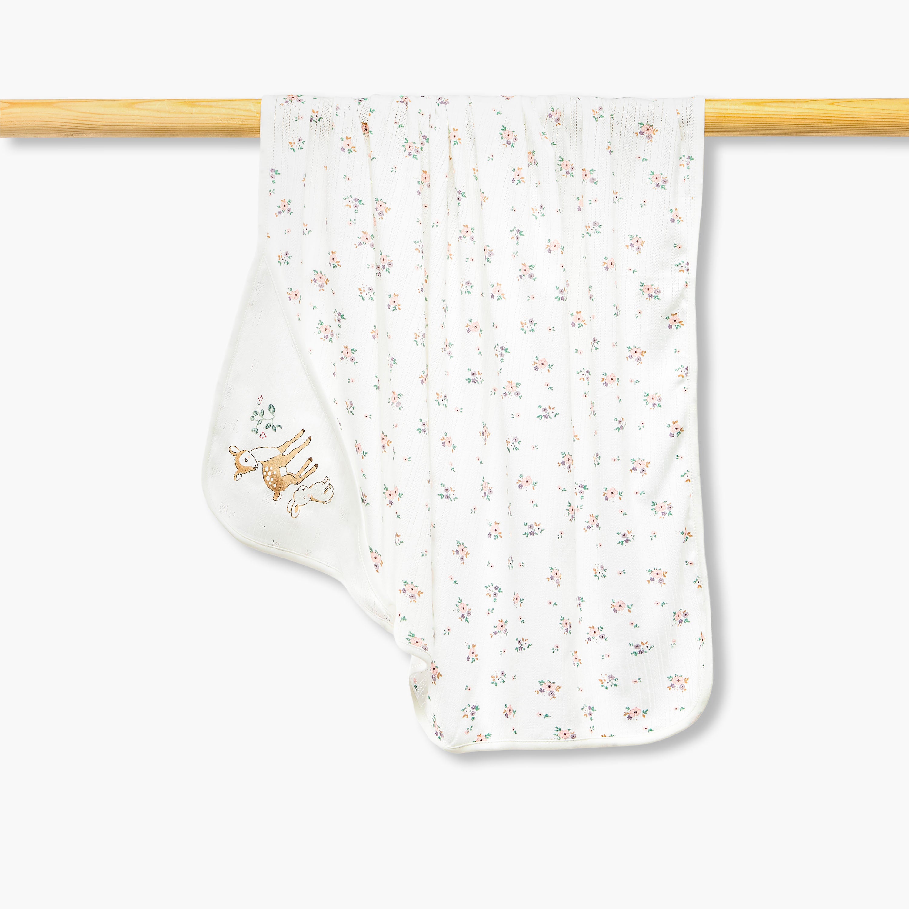 Juniors Receiving Blanket with Hood - White / 0-6 mths