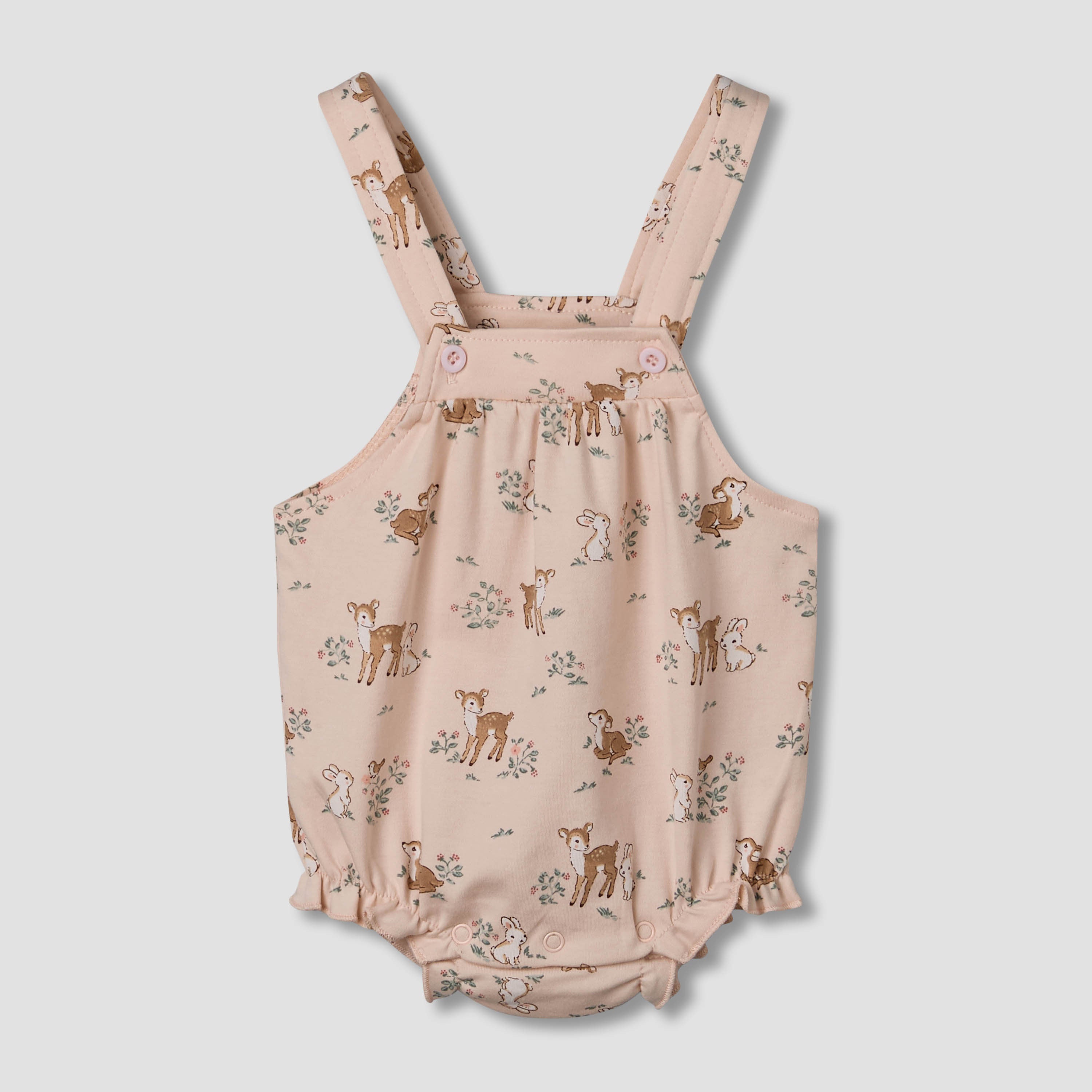 Juniors Short Sleeves T-shirt and Dungaree Set with Print
