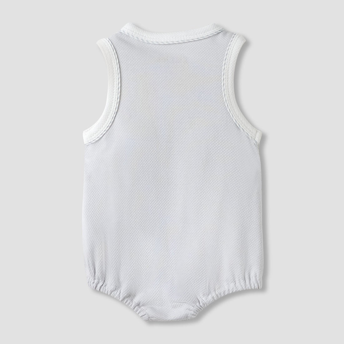 Giggles Fish Applique Sleeveless Bodysuit with Button Closure