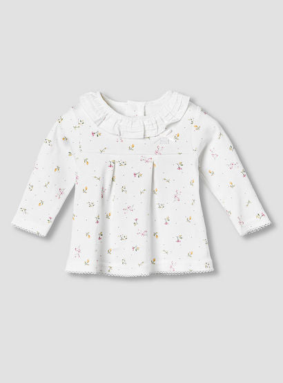 Juniors Cotton Ruffle Neck Long Sleeves Pyjama Set with Print-baby-girls-clothing-nightwear-pyjamasets-image-2