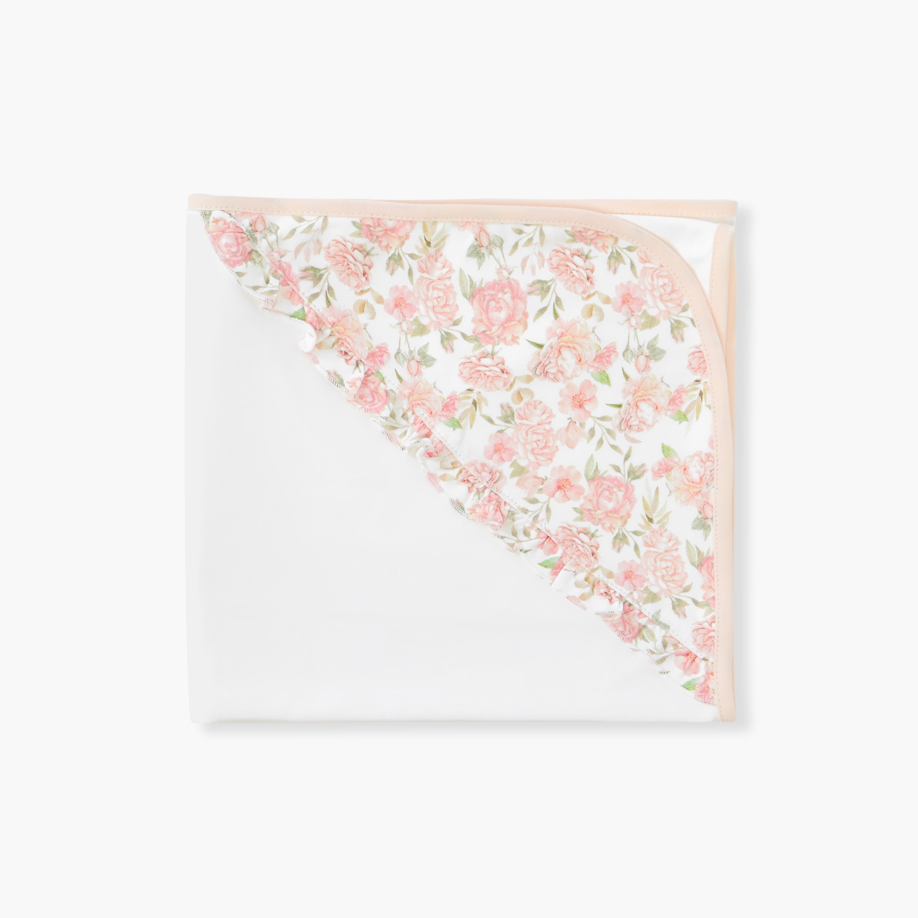 Giggles Floral Print Receiving Blanket