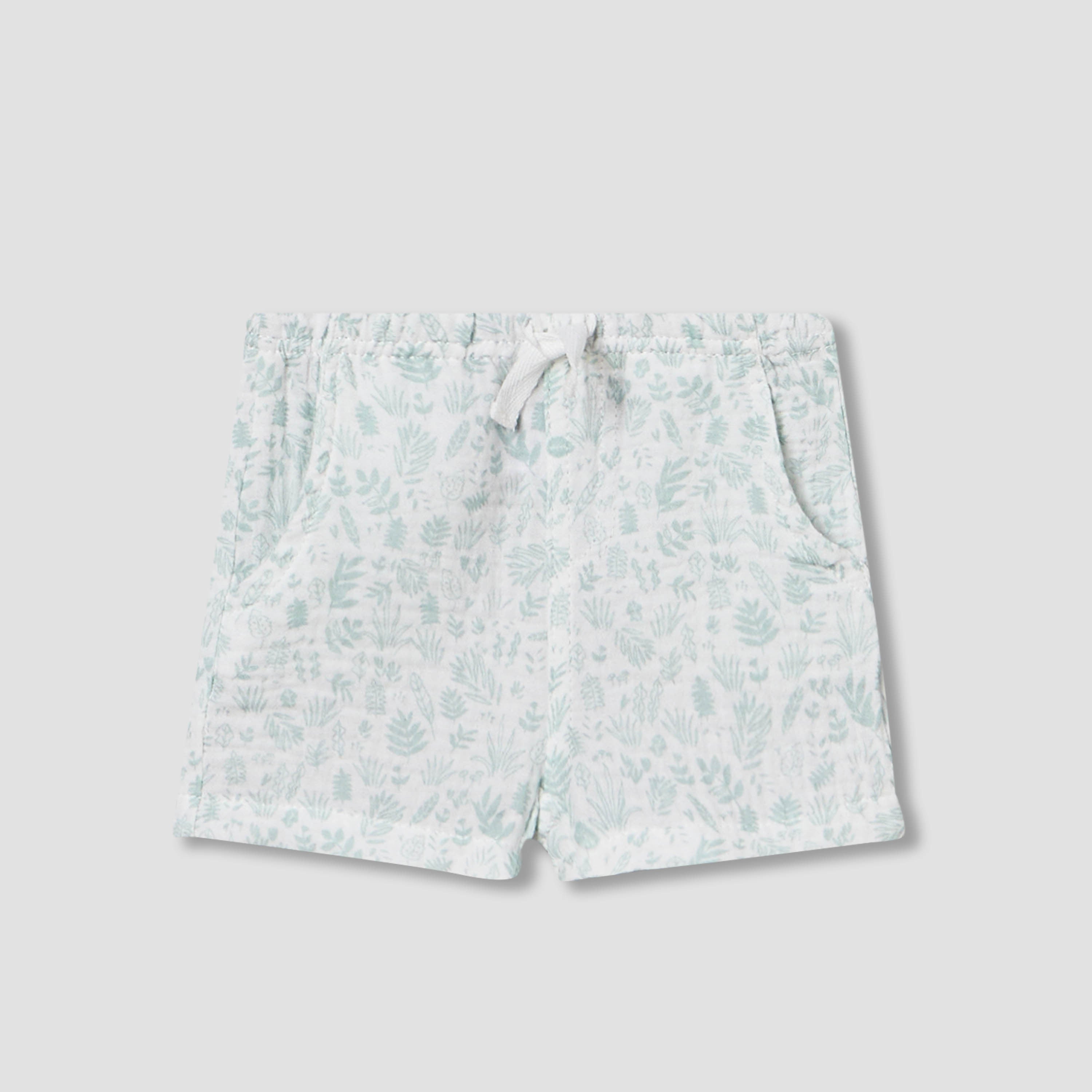 Juniors Cotton Collared Short Sleeves Shorts Set with Print