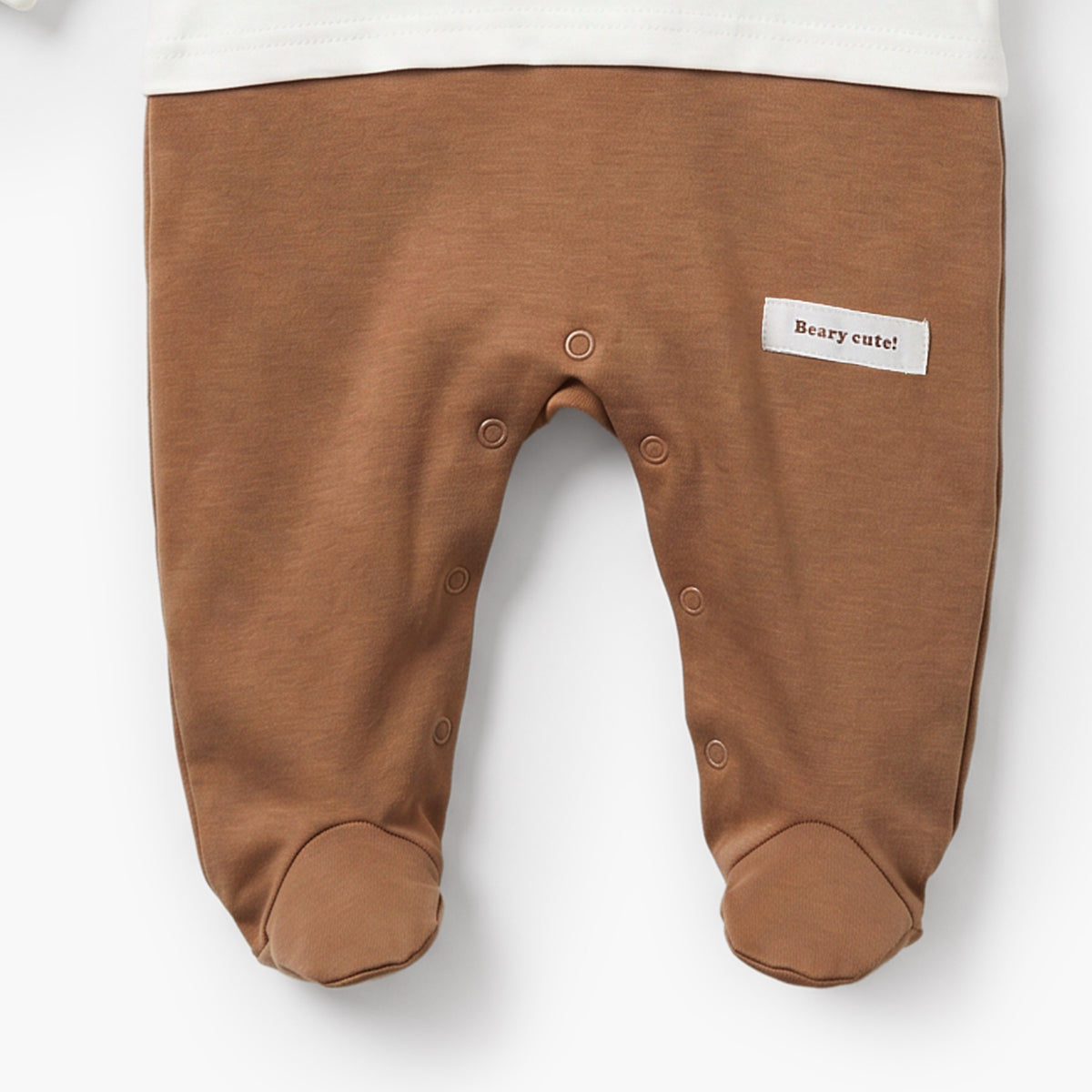 Juniors Cotton Round Neck Long Sleeves Sleepsuit with Teddy Bear Print