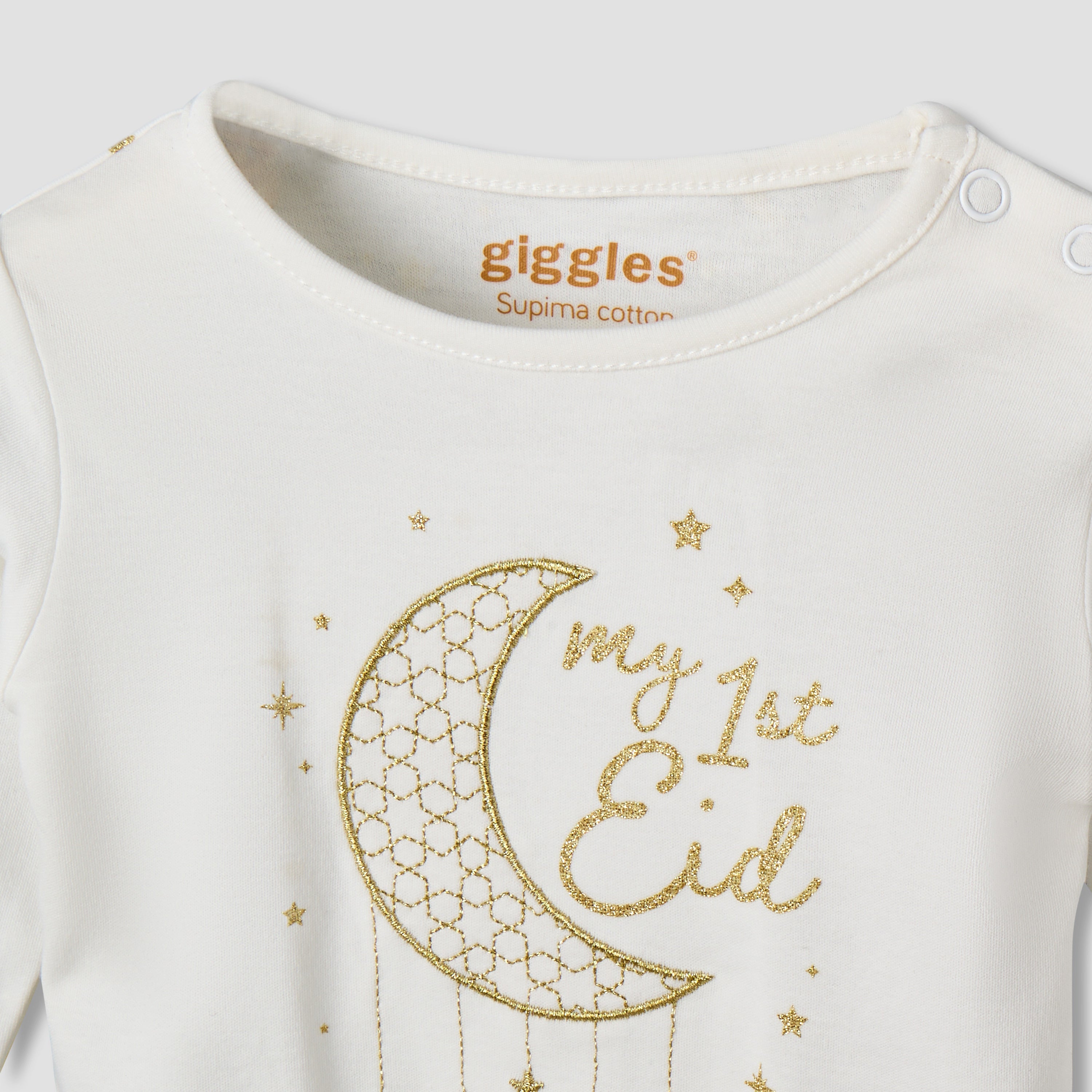 Giggles Cotton Round Neck Long Sleeve Pyjama Set with Print