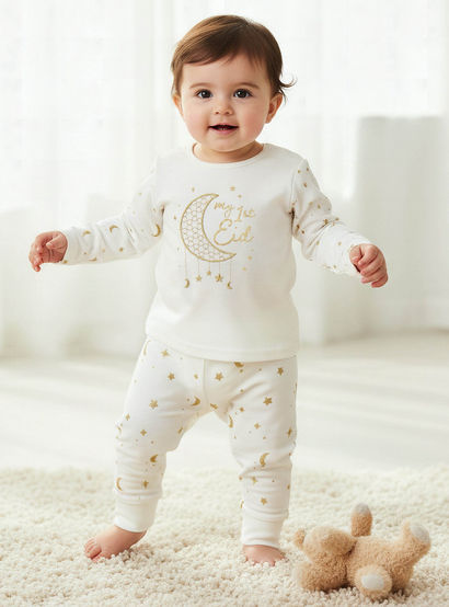 Giggles Cotton Round Neck Long Sleeve Pyjama Set with Print-baby-boys-clothing-nightwear-pyjamasets-image-1