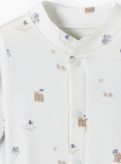 Giggles Mandarin Collar Long Sleeves Sleepsuit with Fun Print-baby-girls-clothing-nightwear-sleepsuits-image-4