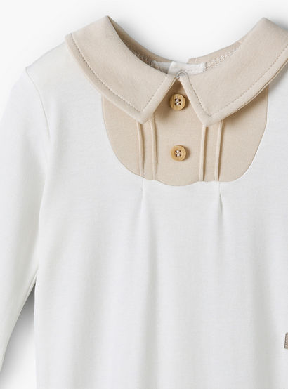 Giggles Collared Long Sleeves Sleepsuit with Pintuck Detail-baby-girls-clothing-nightwear-sleepsuits-image-4