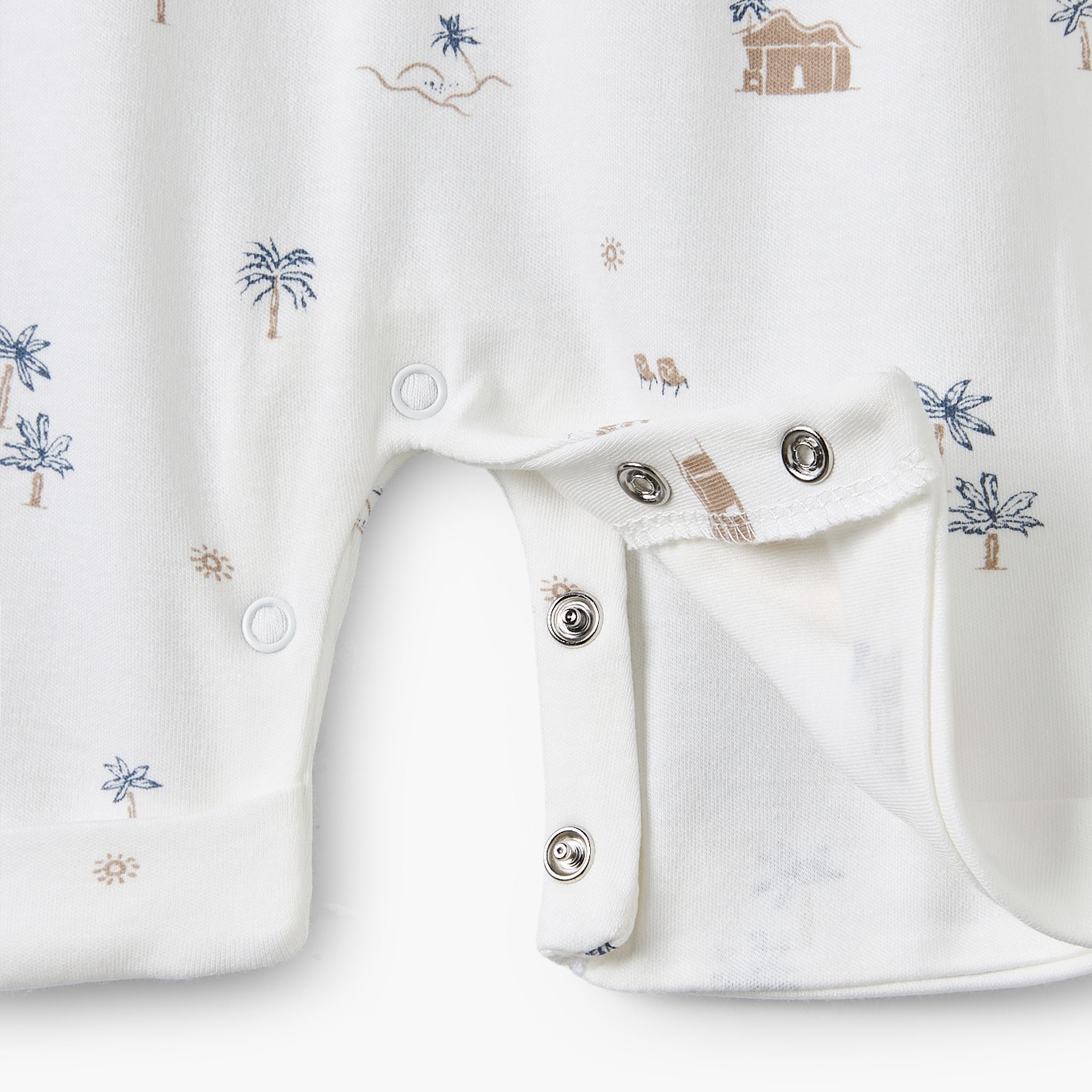 Giggles Sailor Collar Short Sleeves Romper with Fun Print