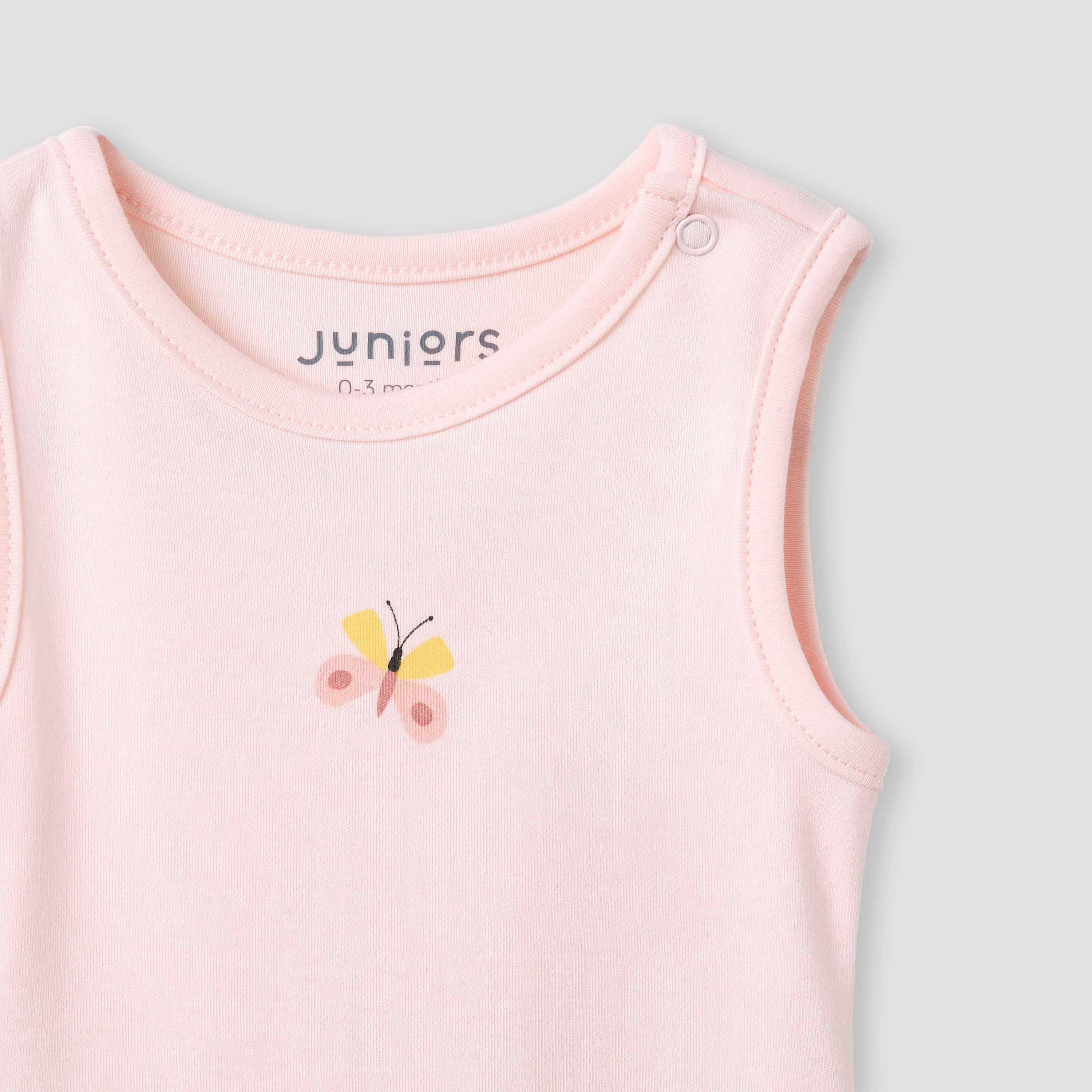 Juniors Printed Sleeveless Bodysuit - Set of 2