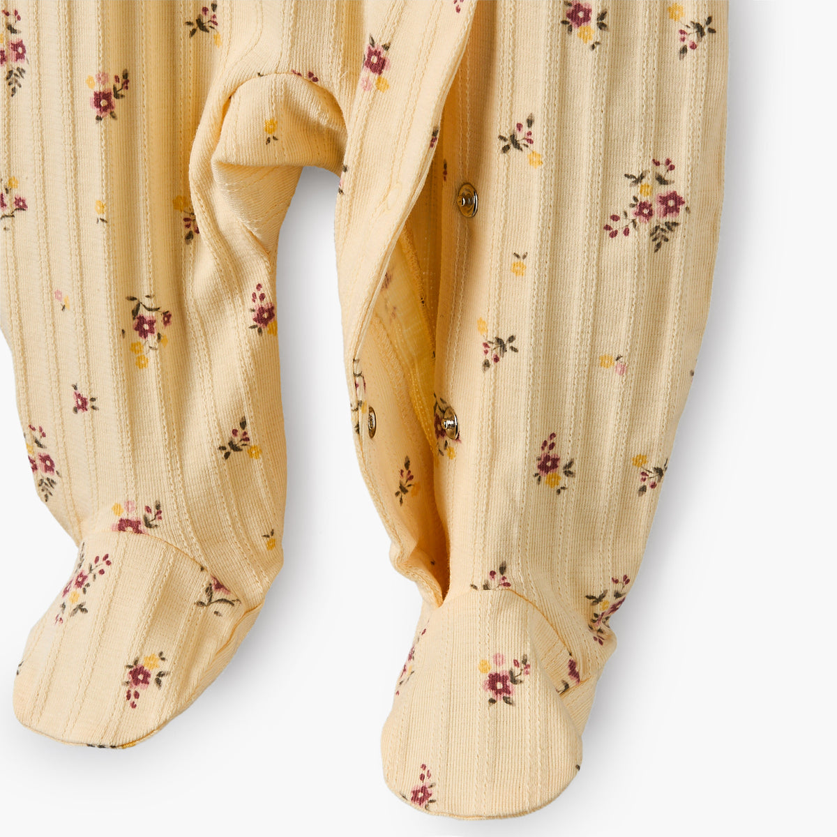Juniors Cotton Round Neck Long Sleeves Sleepsuit with Floral Print