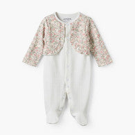 Juniors Cotton Round Neck Long Sleeves Sleepsuit with Floral Print-undefined-image-1