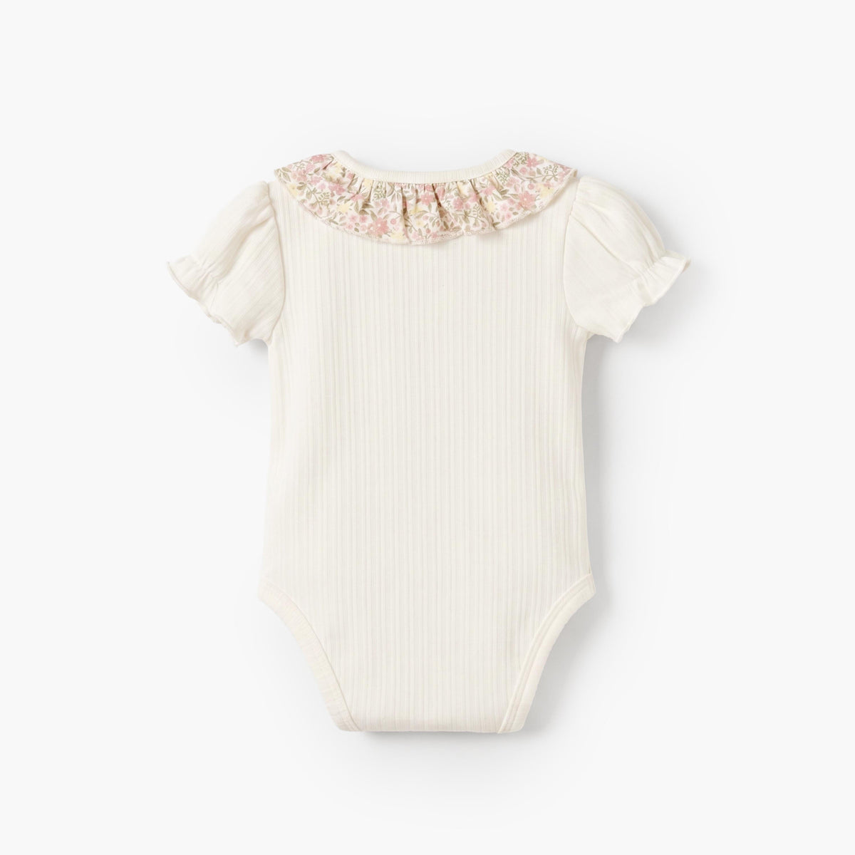 Set of 2 Juniors Round Neck Bodysuit with Floral Print