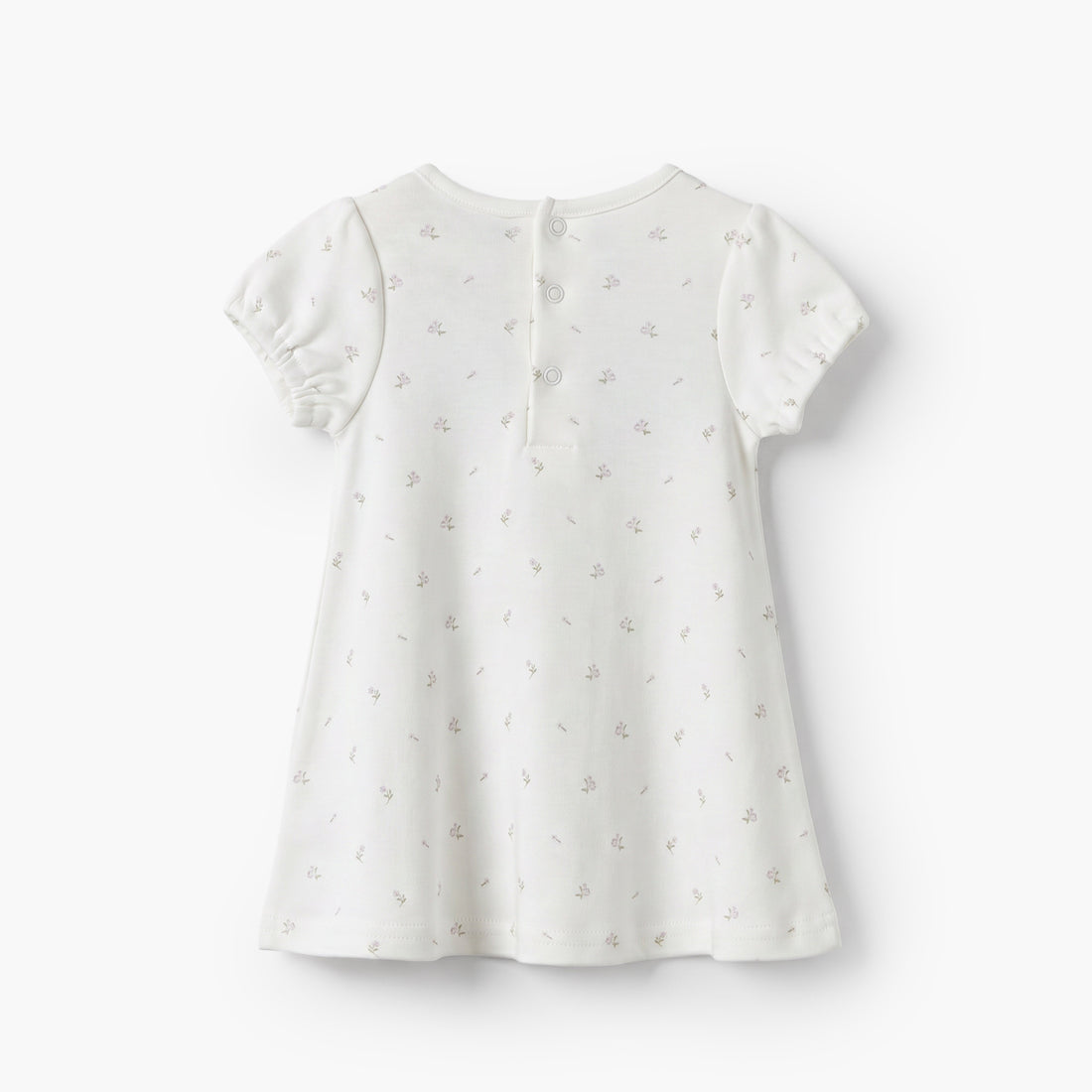 Giggles Round Neck Short Sleeves Knee Length A-line Dress with Floral Print