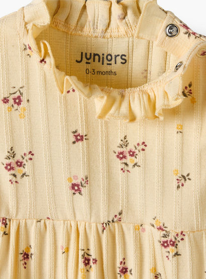 Juniors High Neck Sleeveless Knee Length A-Line Dress with Floral Print-baby-girls-clothing-dressesandjumpsuits-image-4
