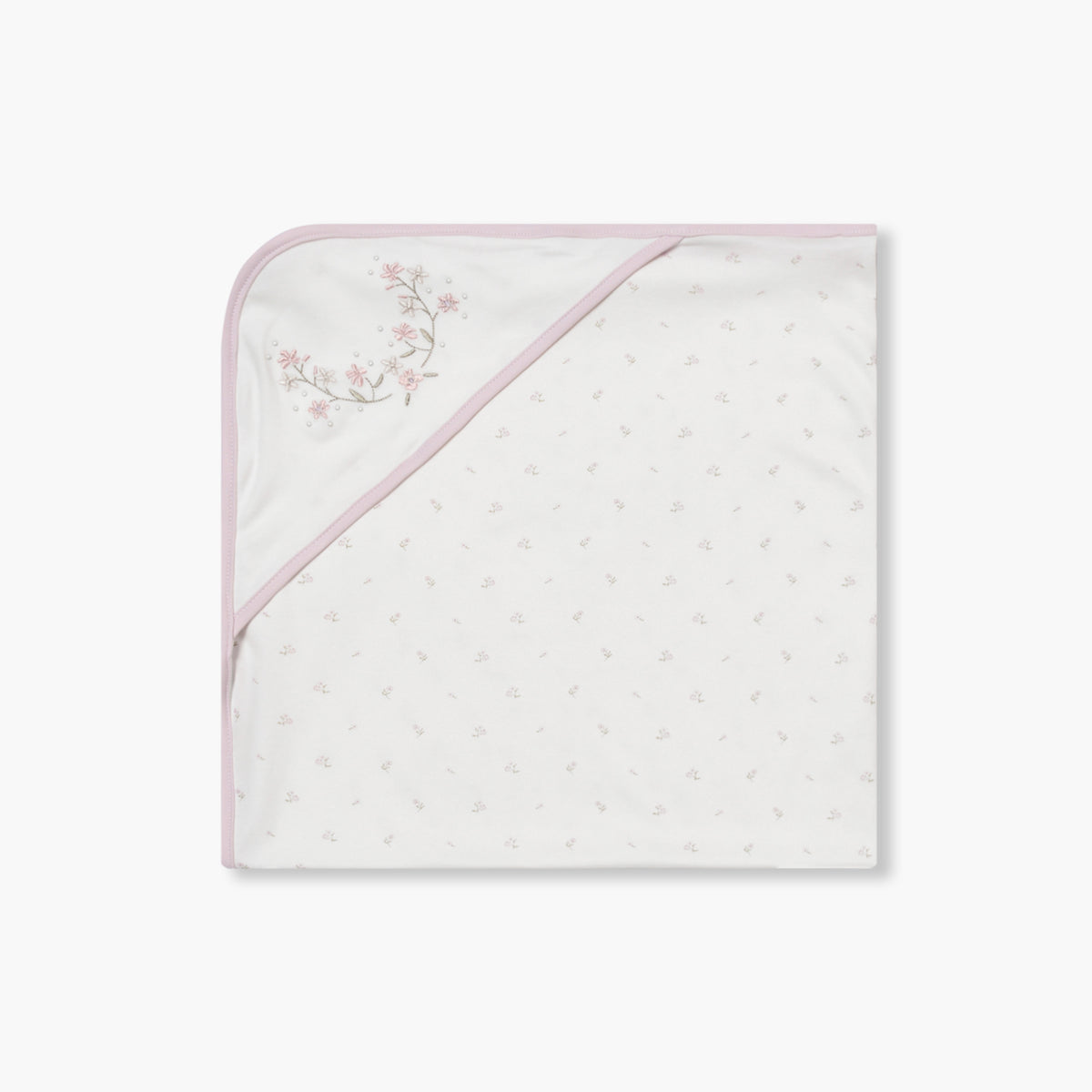 Giggles Receiving Blanket with Floral Print