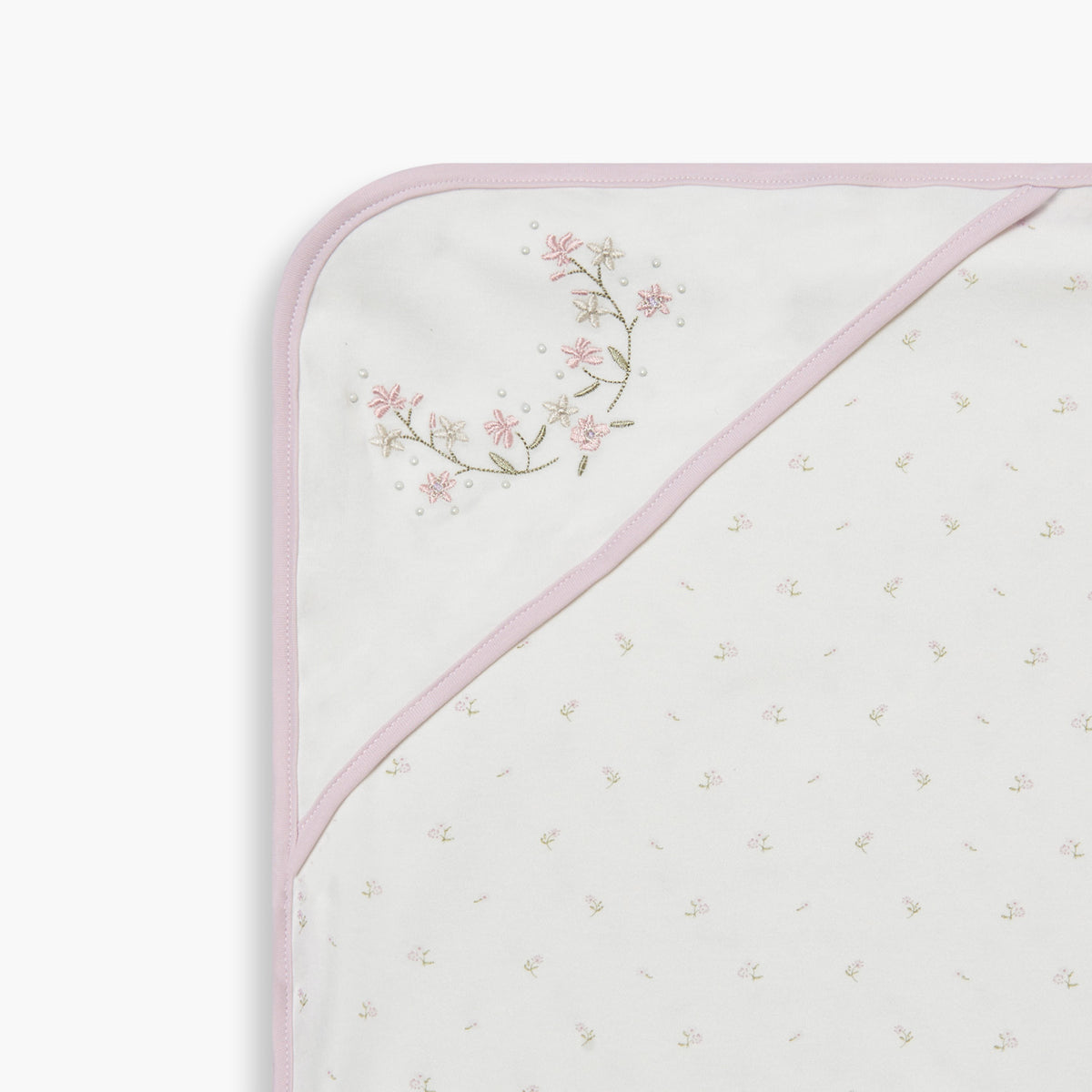 Giggles Receiving Blanket with Floral Print