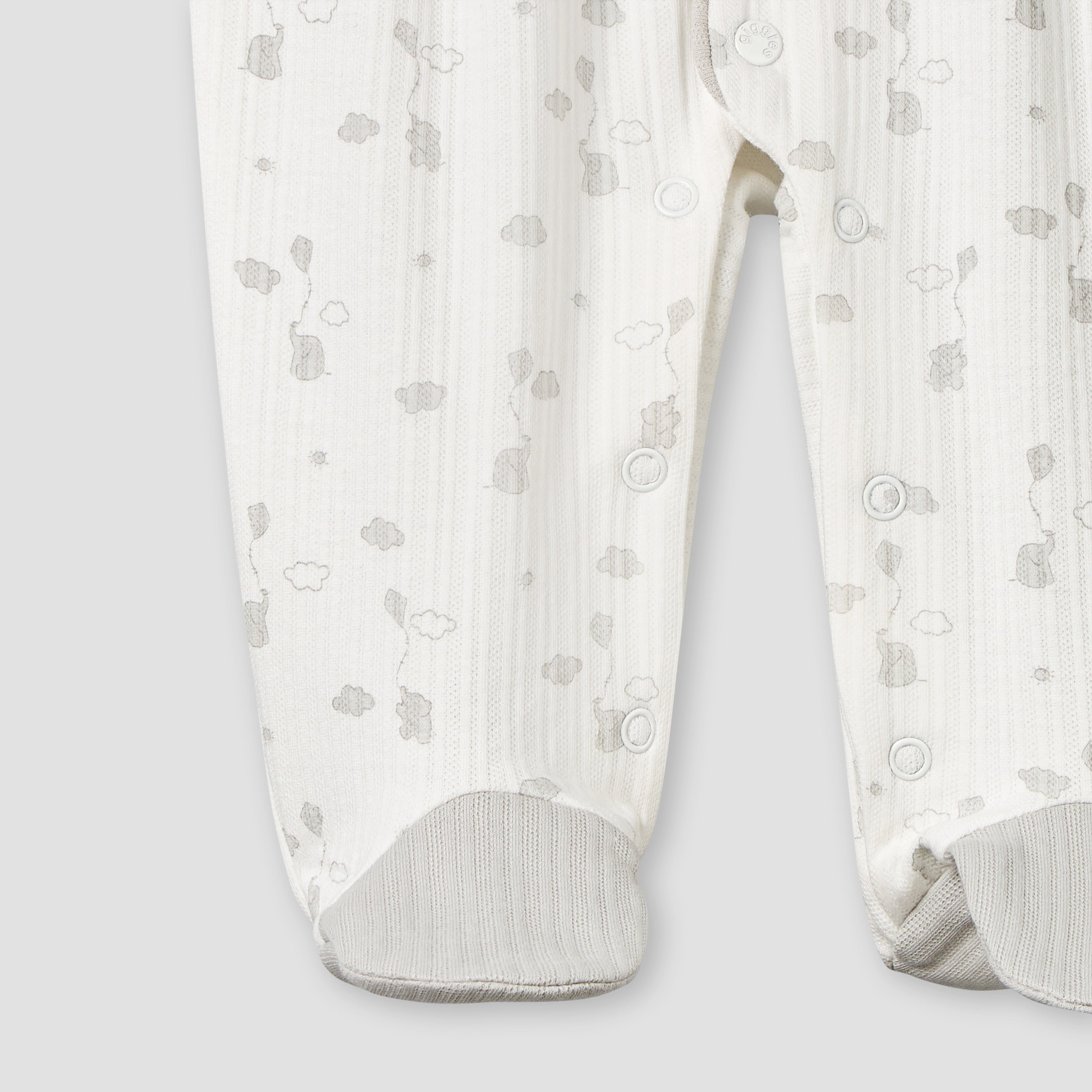 Giggles Cotton Collared Long Sleeves Sleepsuit with Print