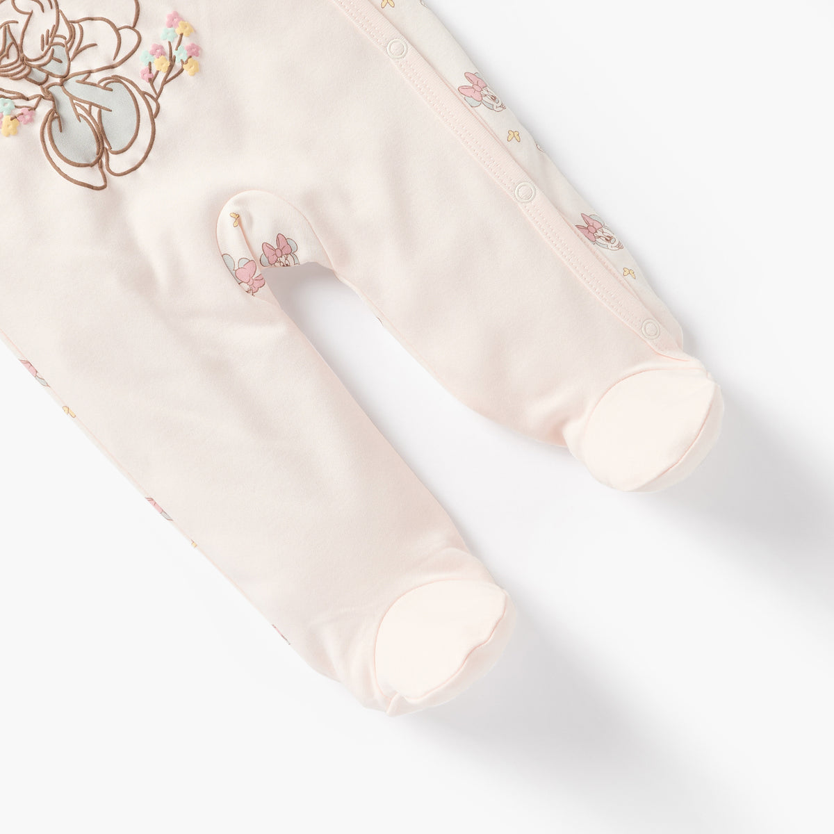 Disney Minnie Mouse Print Closed Foot Sleepsuit with Long Sleeves