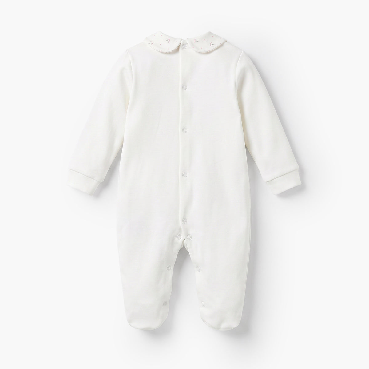 Giggles Supima Cotton Collared Long Sleeves Sleepsuit with Floral Print