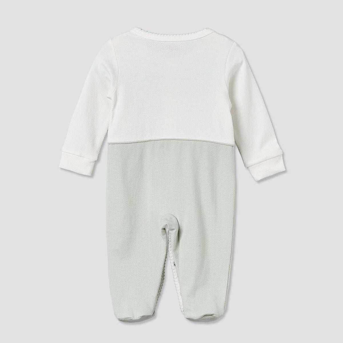 Giggles Cotton Round Neck Long Sleeve Sleepsuit with Snap Button Closure