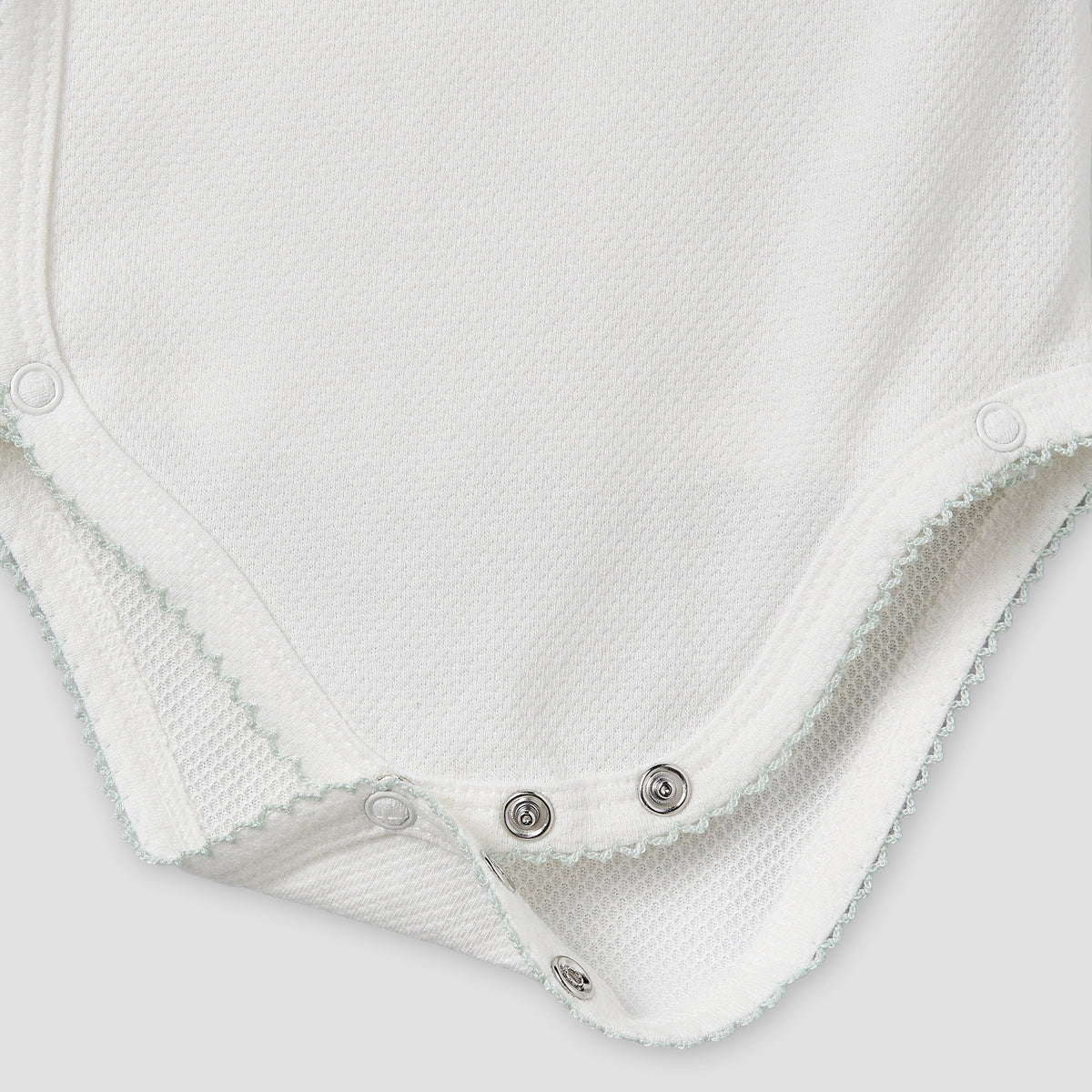Giggles V- Neck Short Sleeves Bodysuit with Textured Pattern