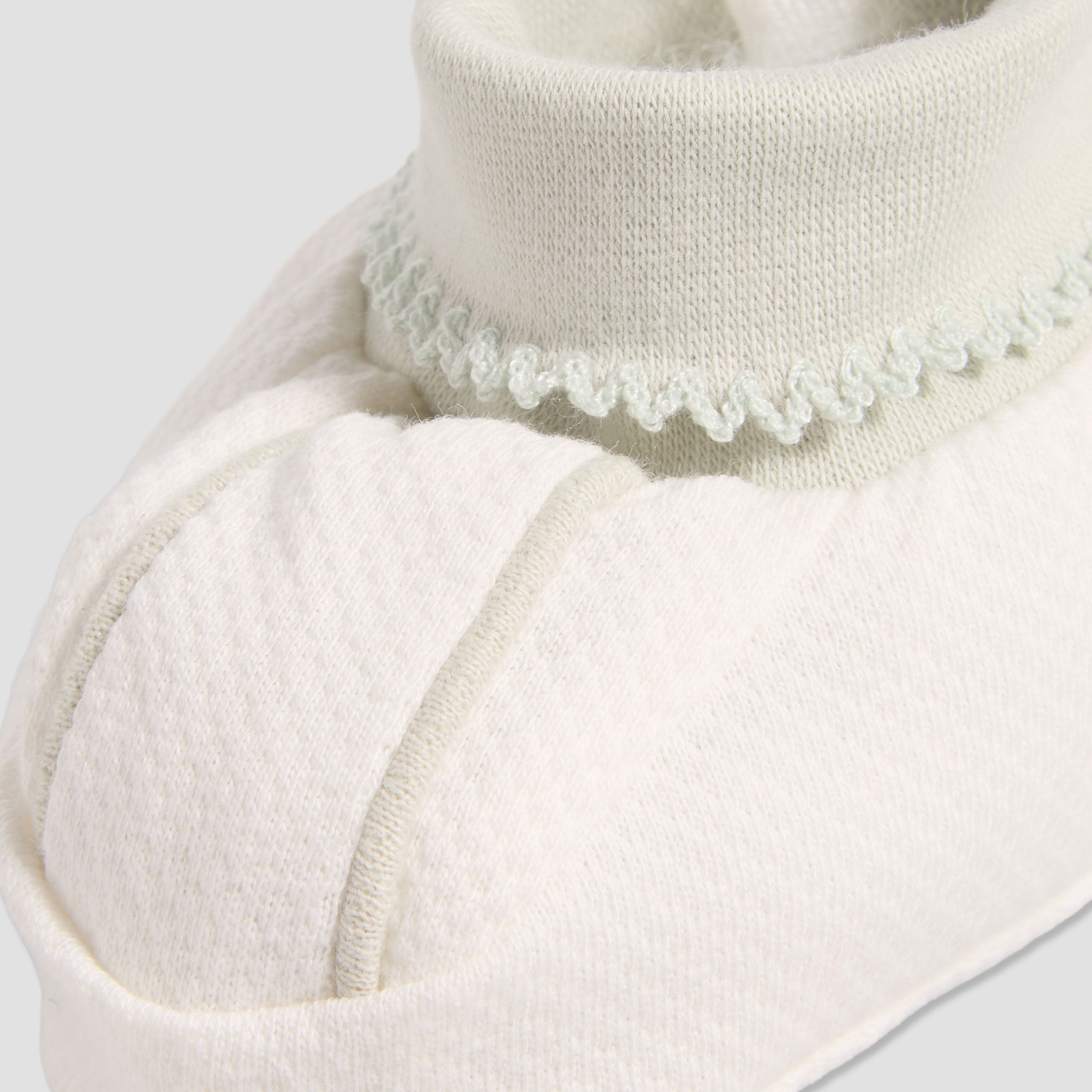Giggles Booties with Cuff, Textured Pattern