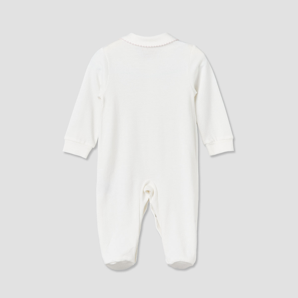 Giggles Cotton Collared Long Sleeves Sleepsuit with Snap Button Closure