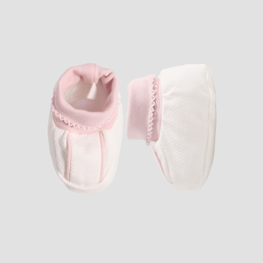 Giggles Booties with Cuff, Textured Pattern