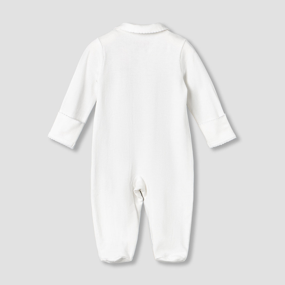 Giggles Cotton Collared Long Sleeves Sleepsuit with Snap Button Closure