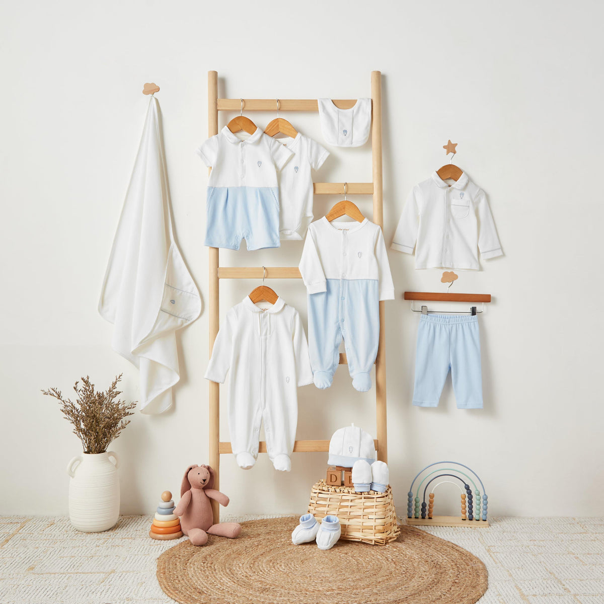 Giggles Cotton Collared Long Sleeves Sleepsuit with Snap Button Closure