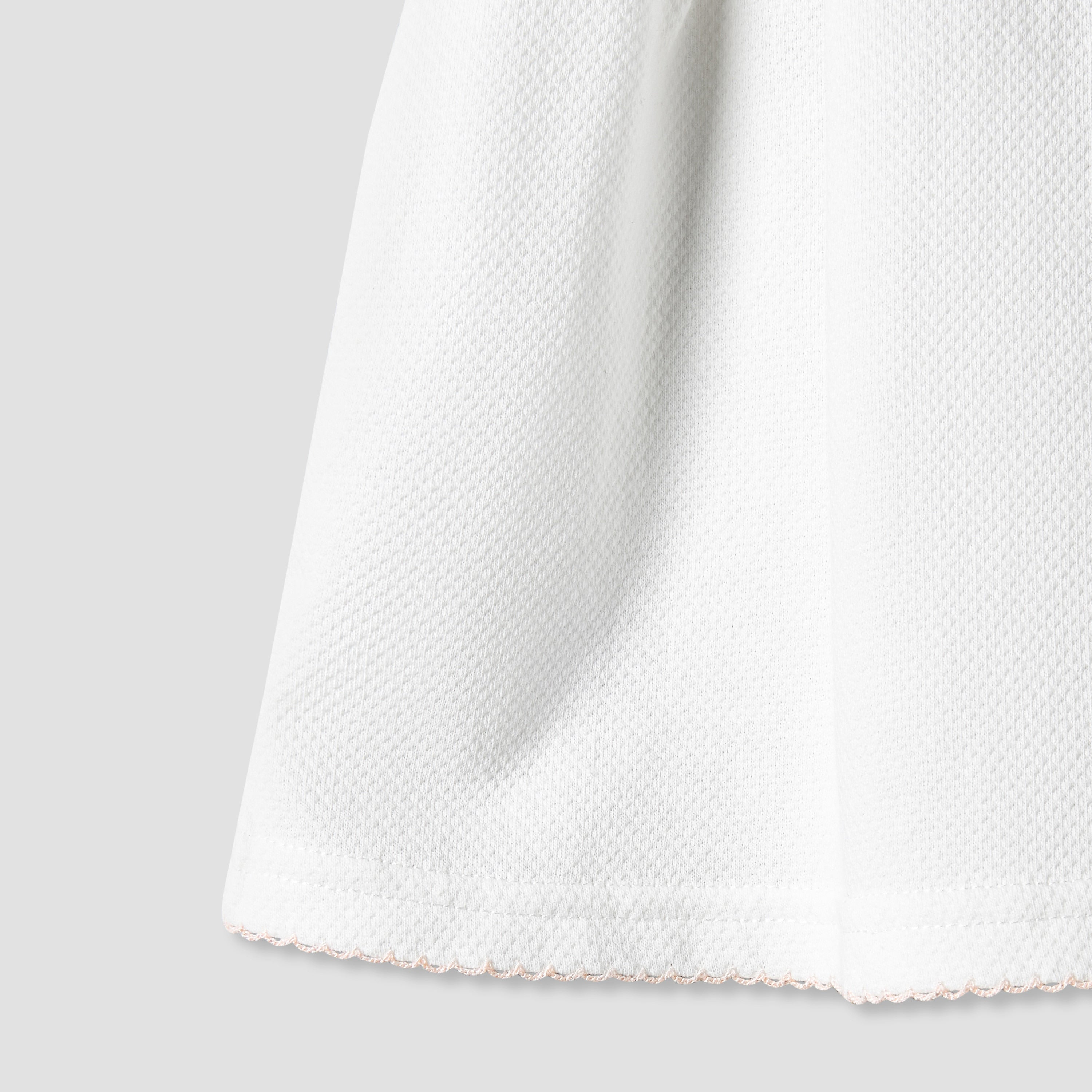 Giggles Round Neck Short Sleeves A-line Dress with Embroidery