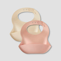 Pack of 2 Juniors Silicone Baby Bib with Food Catcher Pocket-undefined-image-1