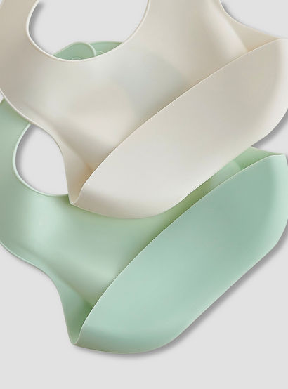 Pack of 2 Juniors Silicone Baby Bib with Food Catcher Pocket-baby-feeding-bibs-image-5