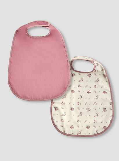 Juniors Assorted Baby Bib with Button Closure- Set of 2-baby-feeding-bibs-image-1