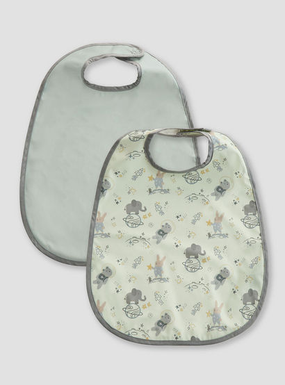 Juniors Baby Bib with Assorted Print - Set of 2-baby-feeding-bibs-image-1