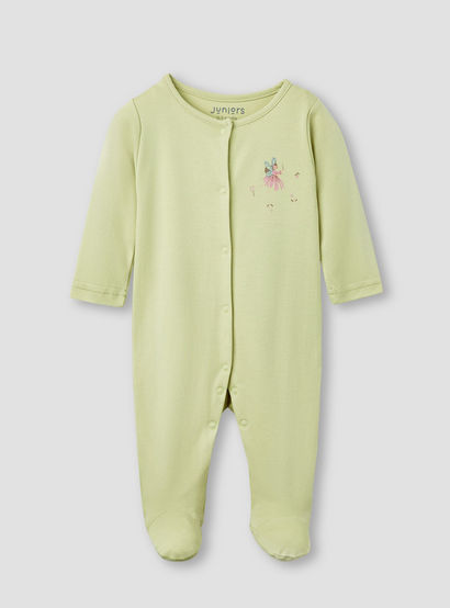 Juniors Printed Closed Feet Sleepsuit with Long Sleeves - Set of 3-baby-girls-clothing-nightwear-sleepsuits-image-4