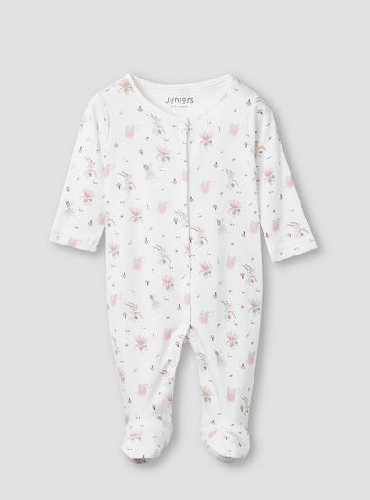 Juniors Printed Closed Feet Sleepsuit with Long Sleeves - Set of 3-baby-girls-clothing-nightwear-sleepsuits-image-5