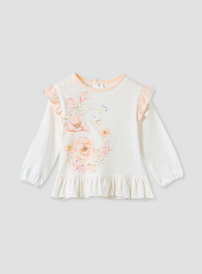 Giggles Floral Print T-shirt and Pyjama Set-baby-girls-clothing-nightwear-pyjamasets-image-2