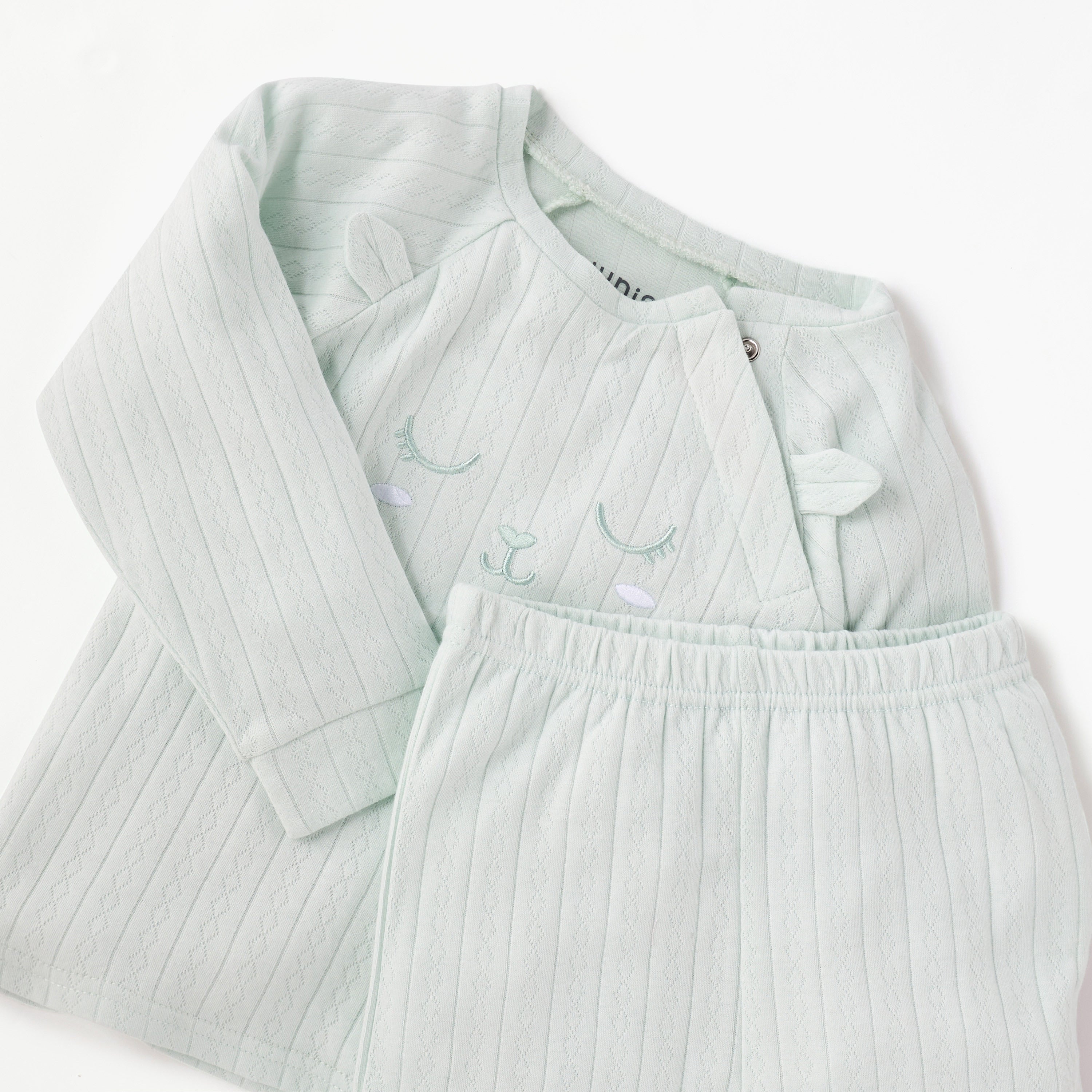 Juniors Embroidered T-shirt and Pyjama Set