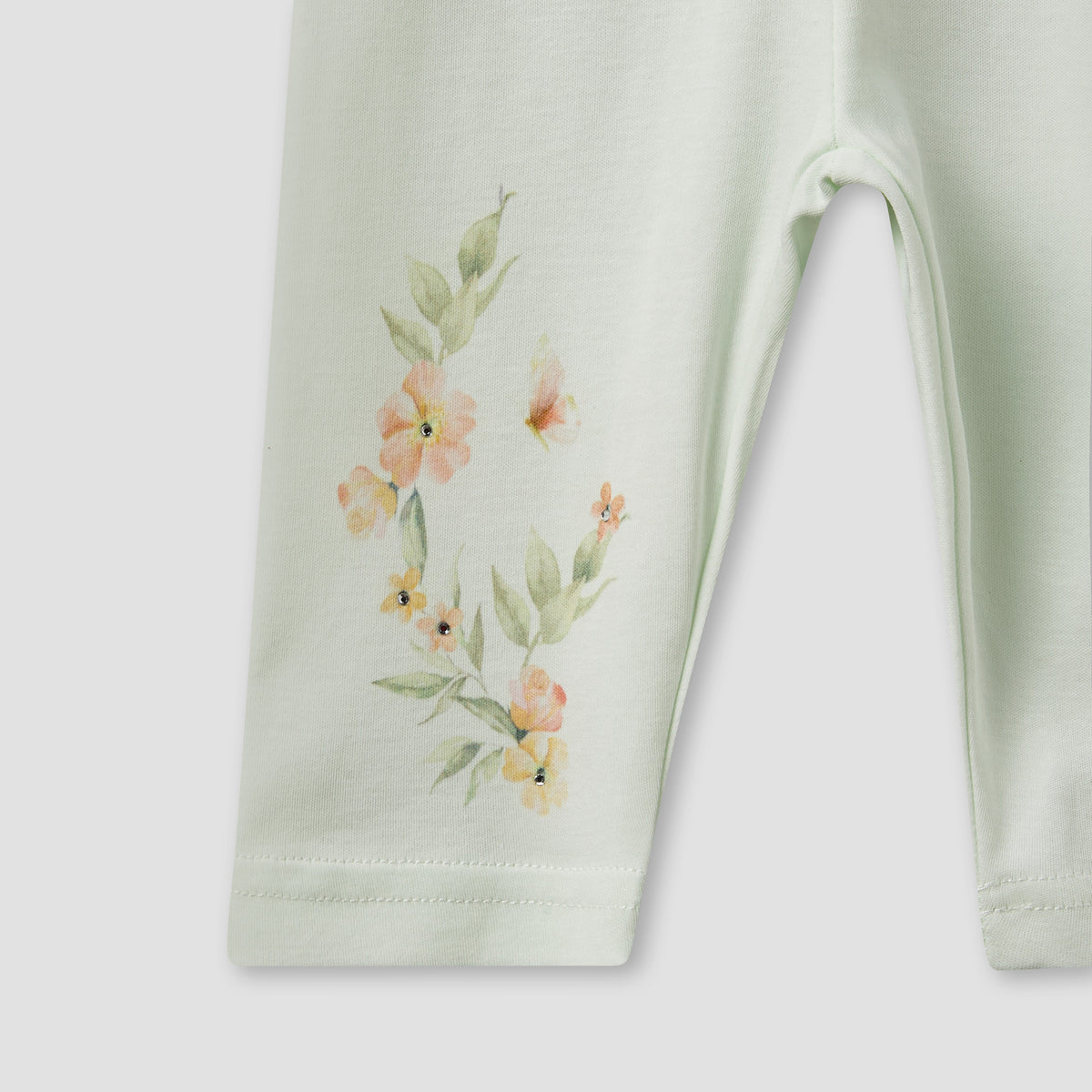 Giggles Cotton Round Neck Long Sleeves Pyjama Set with Rabbit Print