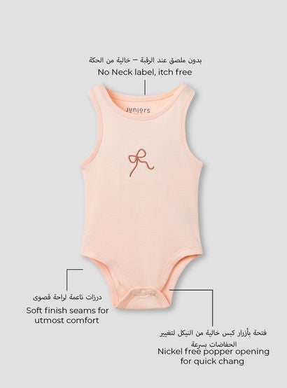 Juniors Assorted Sleeveless Bodysuit - Set of 5-baby-girls-clothing-bodysuits-image-5