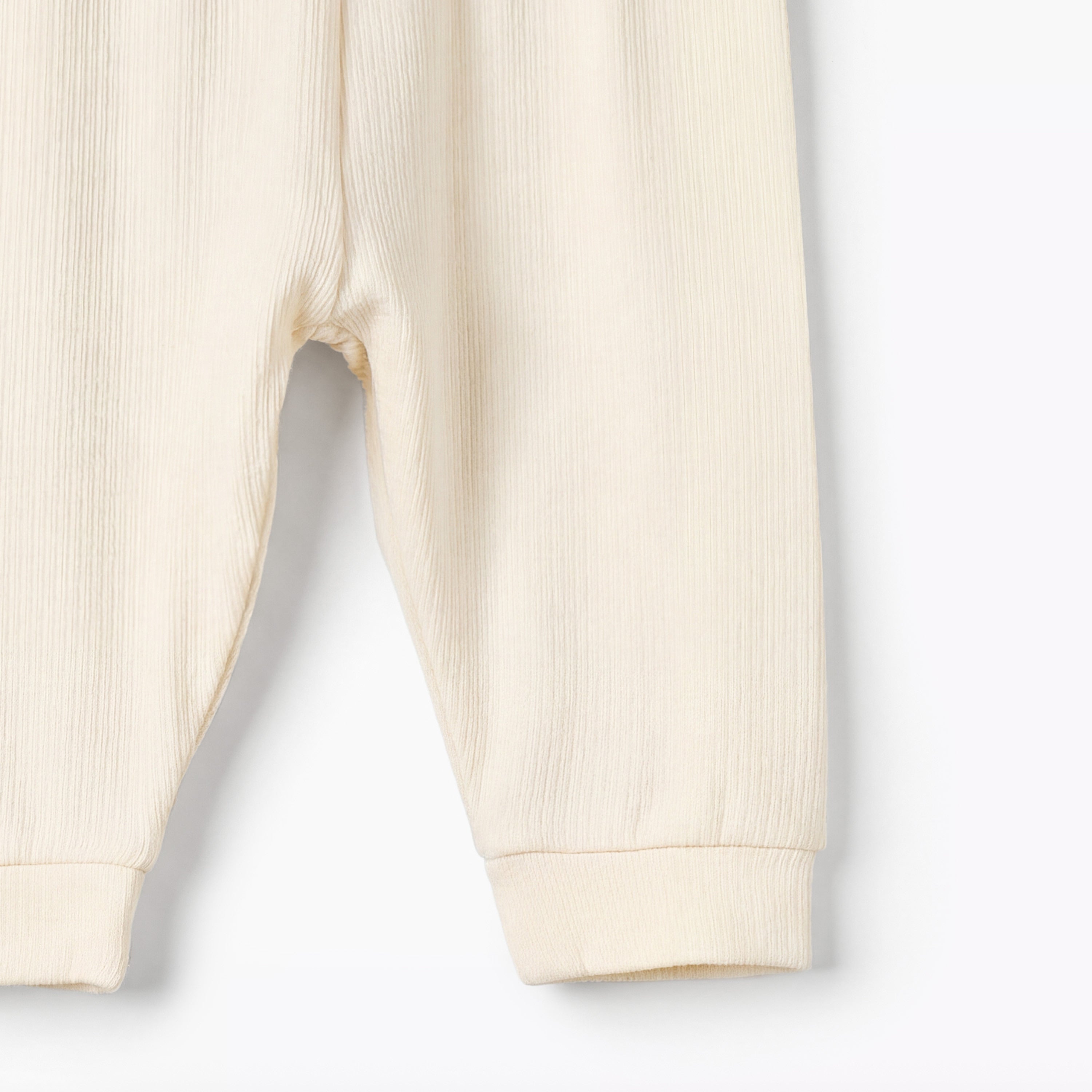 Giggles Henley Neck Long Sleeves Pyjama Set with Ribbed Texture