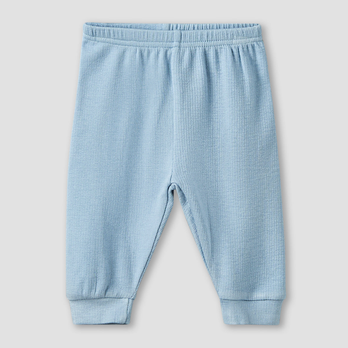 Giggles Collared Long Sleeves Pyjama Set with Ribbed Texture