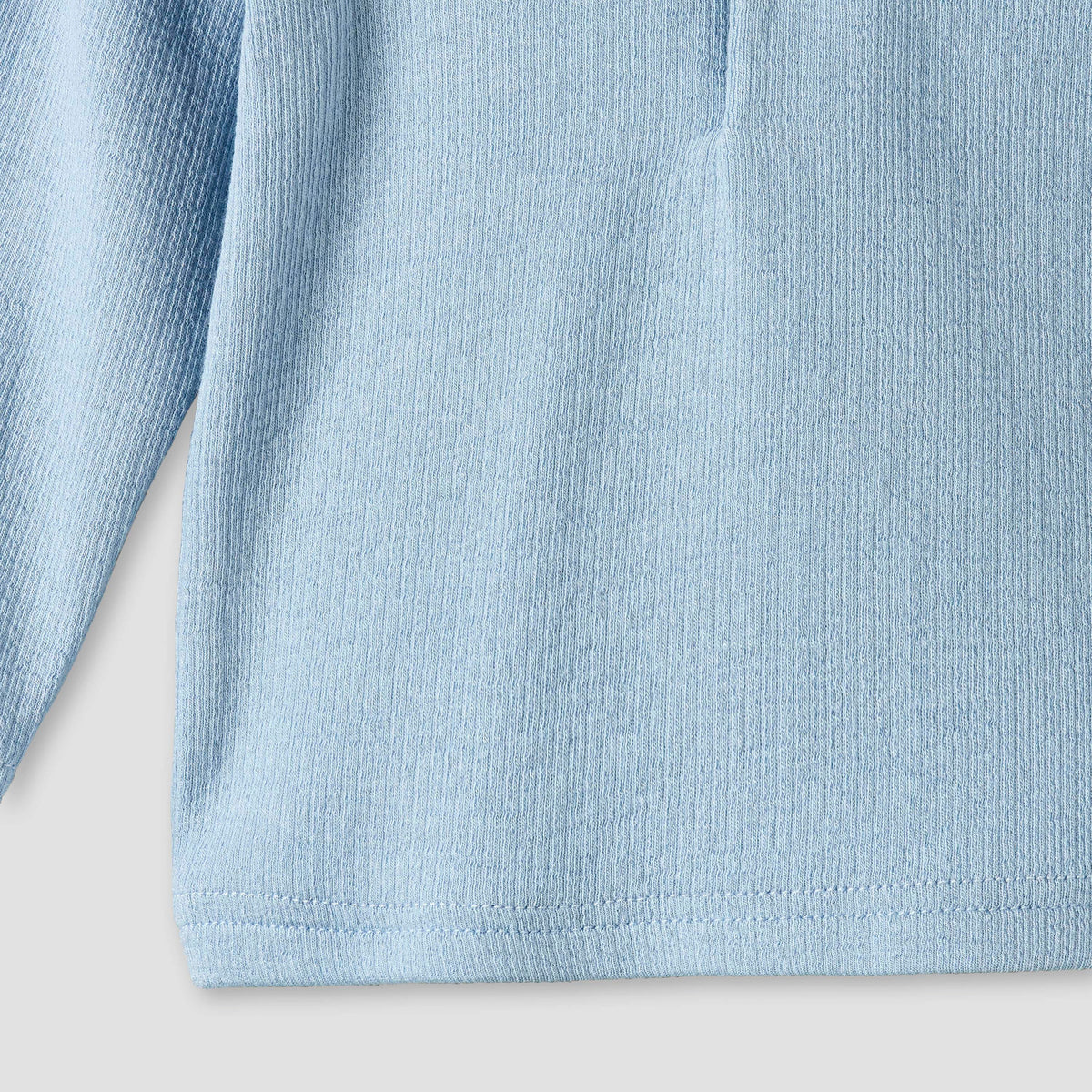 Giggles Collared Long Sleeves Pyjama Set with Ribbed Texture